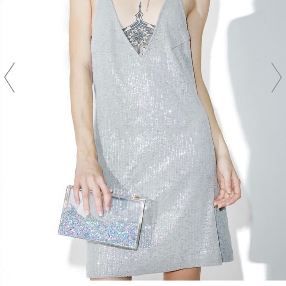 ❌SOLD❌ NWT Motel Rocks Ringo Finn sequin slip dress - Picture 3 of 8